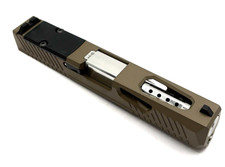 HTA Glock 19 Gen 1-3 FDE W3 Reaper Slide Trijicon RMR Stainless Ported Barrel