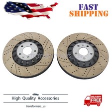 For Audi RS5 2.9L 2018-2023 Pair Front 375mm Drilled Brake Disc Rotors RH+LH