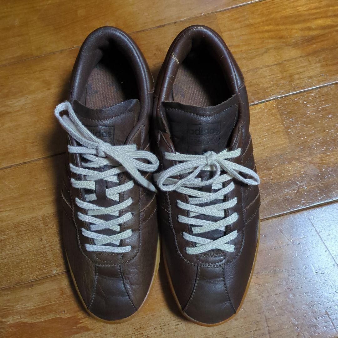 SAOLA Adidas Sneakers Uomo Pelle Marrone 9.5 US Casual Suola Gomma