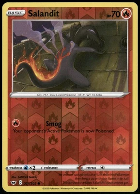 Salandit SWSH01: Sword & Shield Base Set Reverse Holo 027/202 - Image 1 of 2