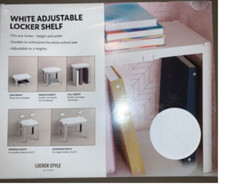 White Adjustable Locker Shelf - Locker Style by u Brands