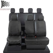 Vw Crafter (2020 Onwards) Tailored Front And Rear Seat Covers - Black 308 416