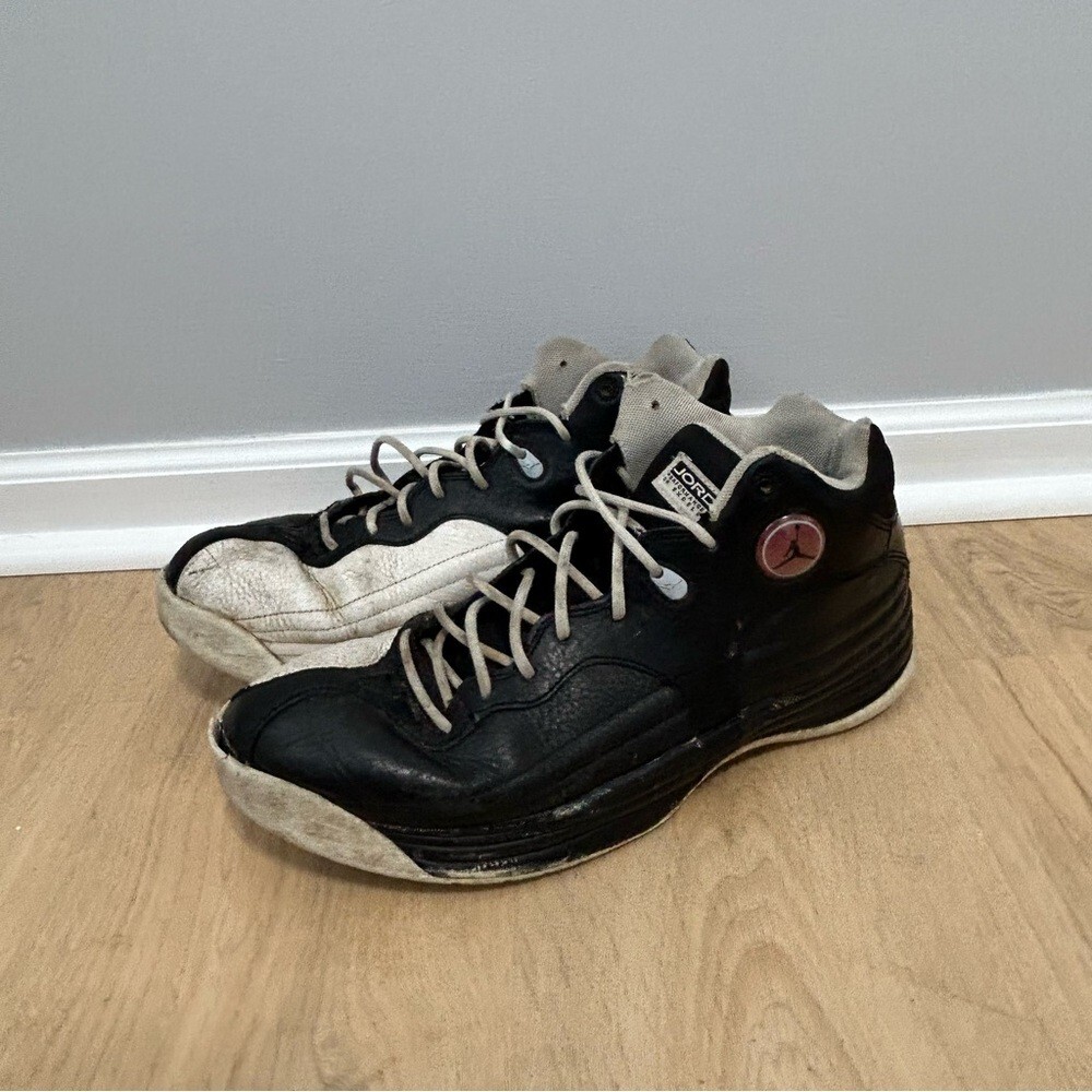 Nike Jordan Jumpman Team 1 Black White Mens Basketball Shoes Size 13