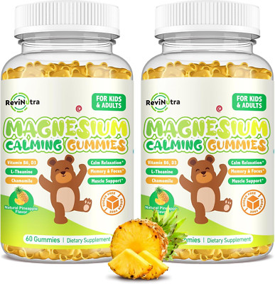 Magnesium Gummies for Kids - Magnesium Glycinate, L-Threonate Supplement with...