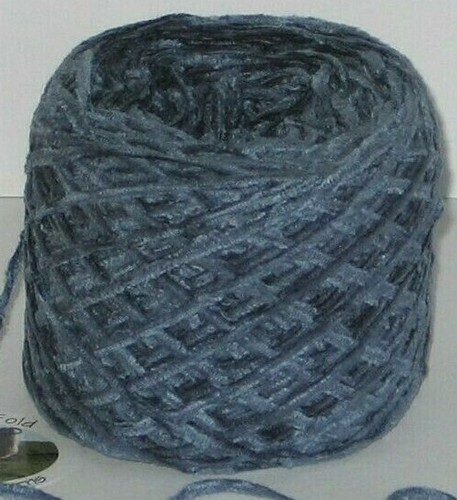 50g balls Sky Blue 4 ply British Acrylic flat Chenille knitting wool yarn Vegan - Picture 2 of 5