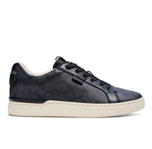 BN coach C9045 Lowline Low Top Sneaker coated canvas charcoal black Size ١10❤️ - Picture 2 of 10