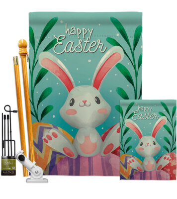 Colorful Easter Eggs Garden Flag Spring Decorative Small Gift Yard House Banner