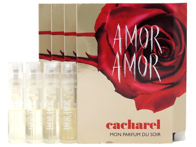 CACHAREL AMOR AMOR MON PARFUM DU SOIR  1.2ml .04fl oz x 4 PERFUME SPRAY SAMPLES