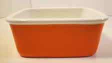 Vintage Sweese Bright Orange Heavy Casserole Baking Dish 6.25" x 4.25"
