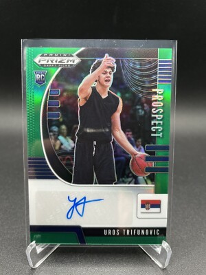 UROS TRIFUNOVIC 2020 Panini Prizm Draft Green Rookie Auto PA-UT Partizan RC  