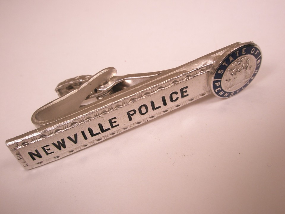 Newville Police Vintage Tie Bar Clip pa pennsylvania cops eBay