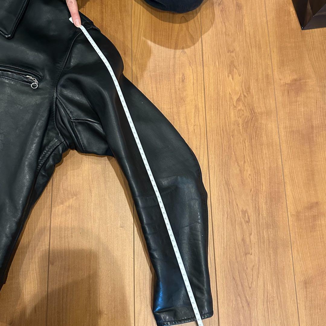 Schott 643 Leather Riders Jacket Black with Collar Size 44 Schott 643 Leather Riders Jacket Black with Collar Size 44