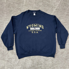 VTG University Of Wyoming Sweatshirt Mens XL Jansport 90s God Bless America USA