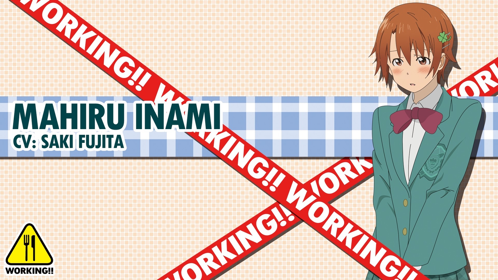 Anime Working Girls Inami Custom Gaming Playmat Mat Pad for Desk or Table