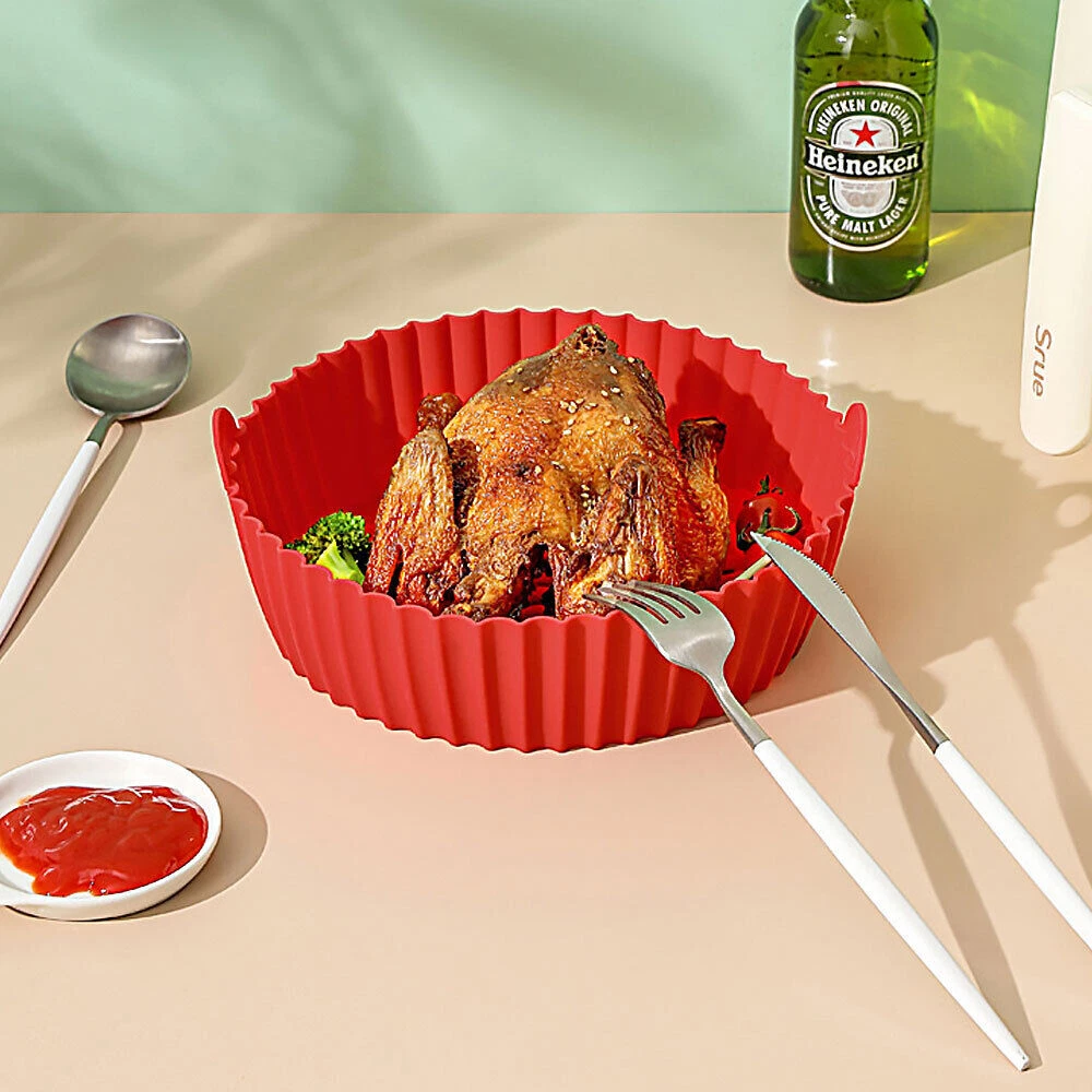 Air Fryer Silicone Pot Basket Liners Non-Stick Safe Oven Baking Tray Accessories Air Fryer Silicone Pot Basket Liners Non-Stick Safe Oven Baking Tray Accessories