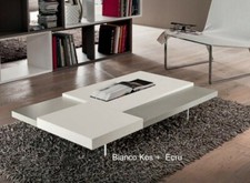 TAVOLINO ERICA RETTANGOLARE BICOLORE 120 x 70 MODERNO BASSOxSOGGIORNO DIVANO 