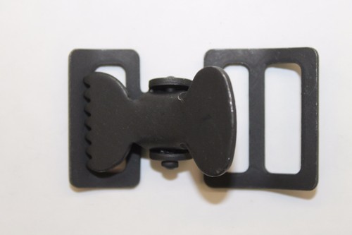 Military Web Strap T Buckle, Spring Loaded, 1" , Mil-Spec, Black. Lot of 12 - Picture 2 of 4