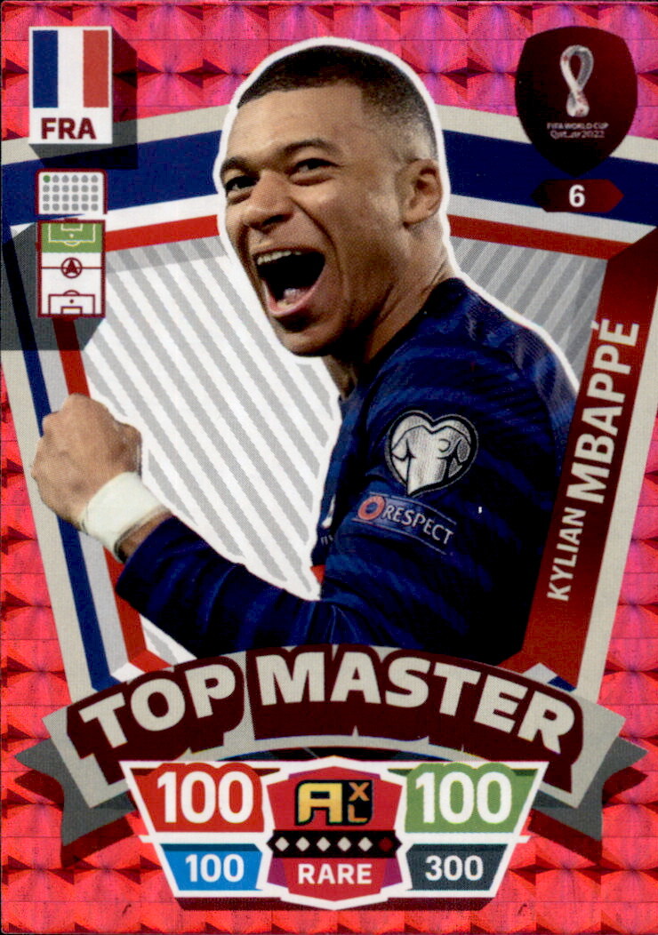 Wm 7 Card Adrenalyn XL WM 2022 Qatar Trading Card Nr 6 - Kylian Mbappe - Top ...