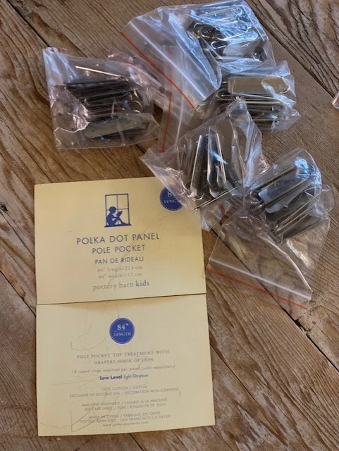 Pottery Barn Kids Curtain Panels-Navy & White polka dot. 2 sets of 2 (4 panels) - Image 2 of 4