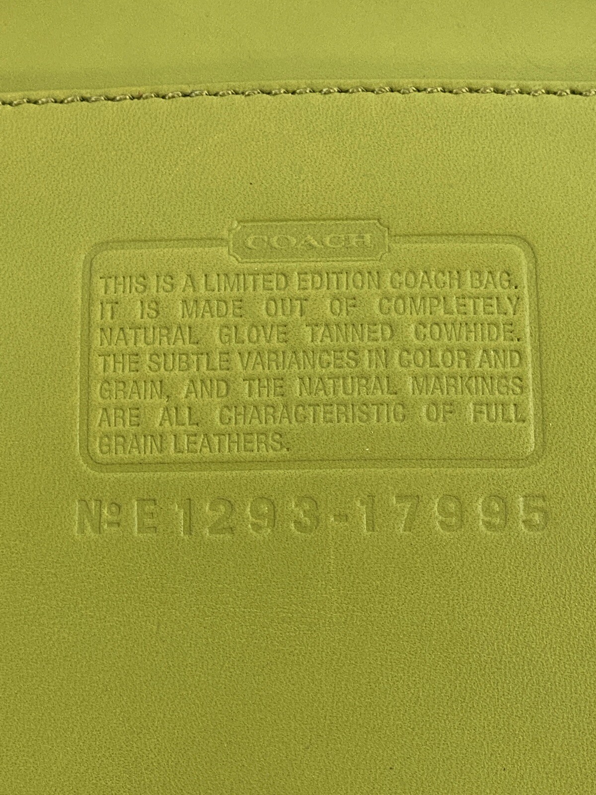 Vintage Coach Bag 17995 RARE Lime Green Madison Bag S… Gem