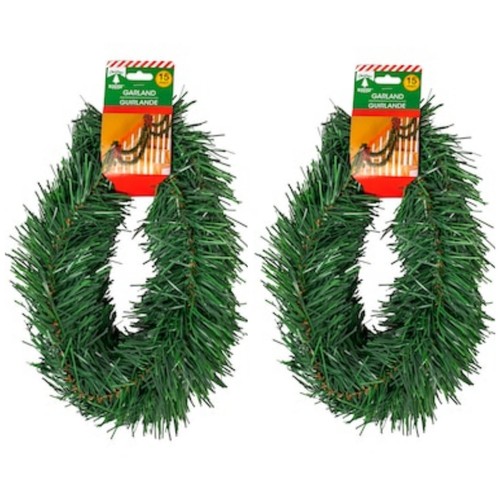 2 Holiday Indoor/Outdoor Artificial Pine GarlandDIY Home Decor Strands - 第 1/1 張圖片