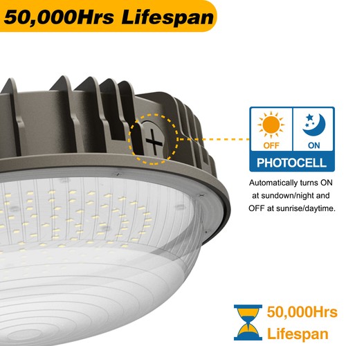 LED Barn Light 50W 100W 120 Watts 5000k Daylight Dusk To Dawn Yard Security Lamp - Picture 9 of 16