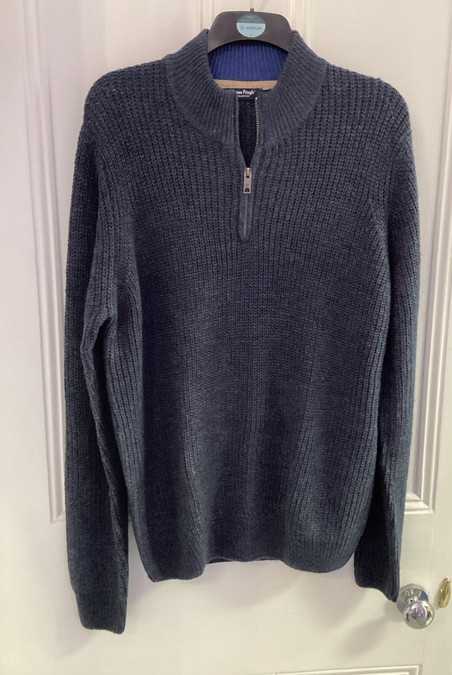 New James Pringle Navy Blue Warm Long Jumper Size Large Chest 4750