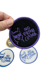 Custom Felted Iron-on Funny No Prob Llama Patch for clothes backpack