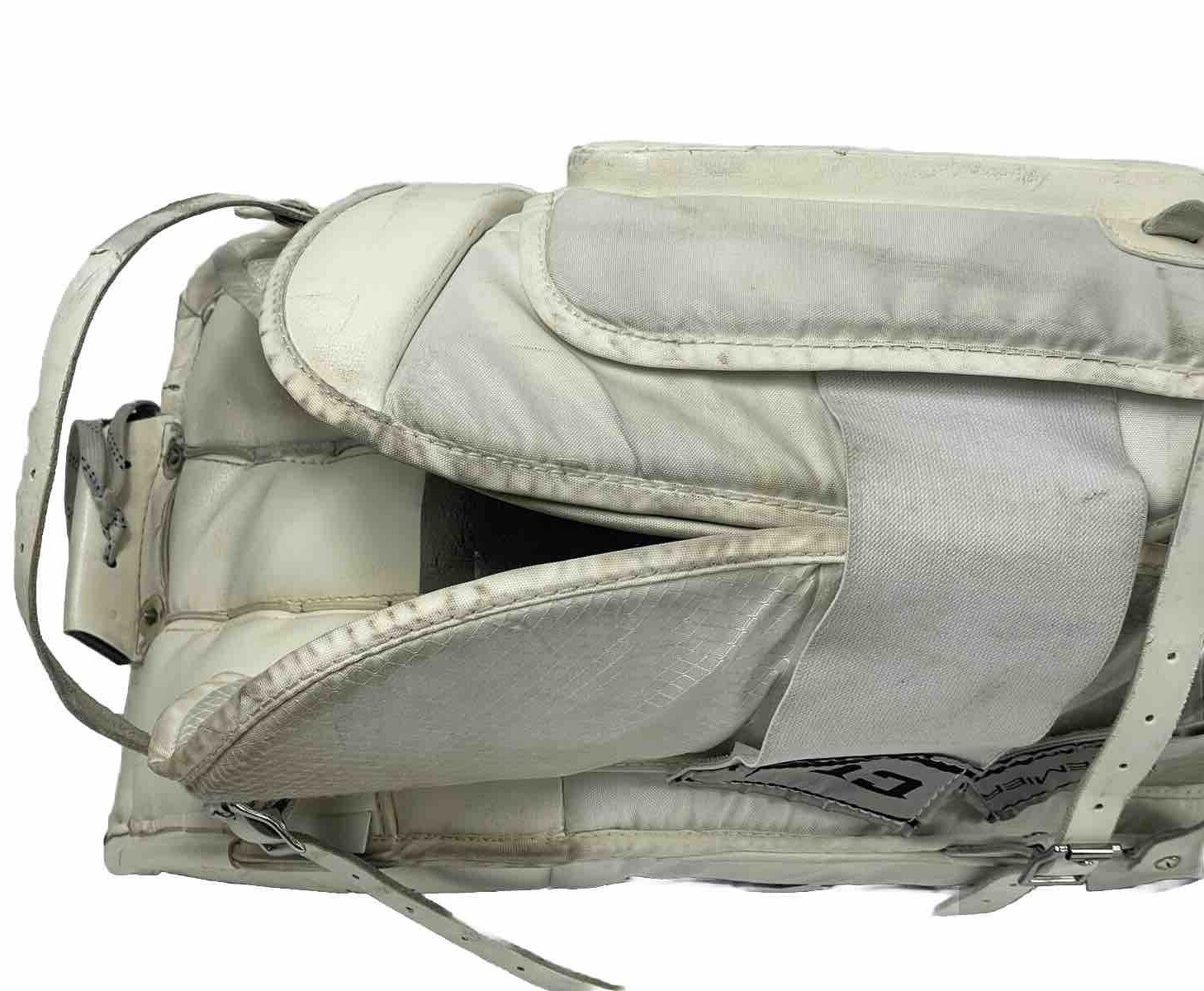 CCM 32+1 Lefevre Premier R1.9 Goalie Leg Pad Pant Leg with Straps GUC Yellow