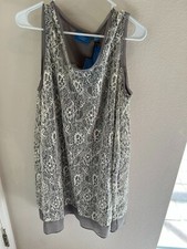 SIMPLY VERA VERA WANG-SIZE P XL  CREAM/GRAY LACE DRESS FOR WOMAN