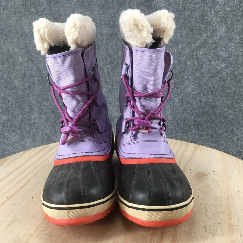 Sorel Waterproof Snow Boots Youth 6 Yoot Pac Purple Faux Fur NO INSOLES - Image 4 of 4