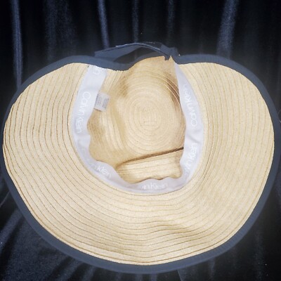 Calvin Klein Floppy Wide Brimmed 93% Paper Sun Hat  display picture 3