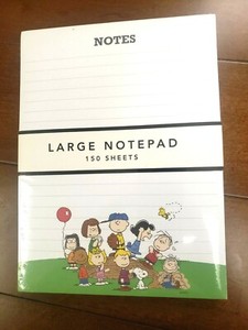 Graphique de France Large Peanuts Charlie Brown Note Pad 8"x6" 150 Sheets NWT
