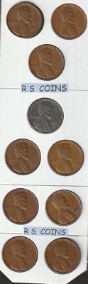 LINCOLN CENT / WHEAT / PENNIES / 30 COIN COMPLETE SET - 1940PDS to