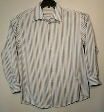 Sz 17 34/35 Men's Shirt Perry Ellis Premium Button Down, Long Sleeve. Preowned