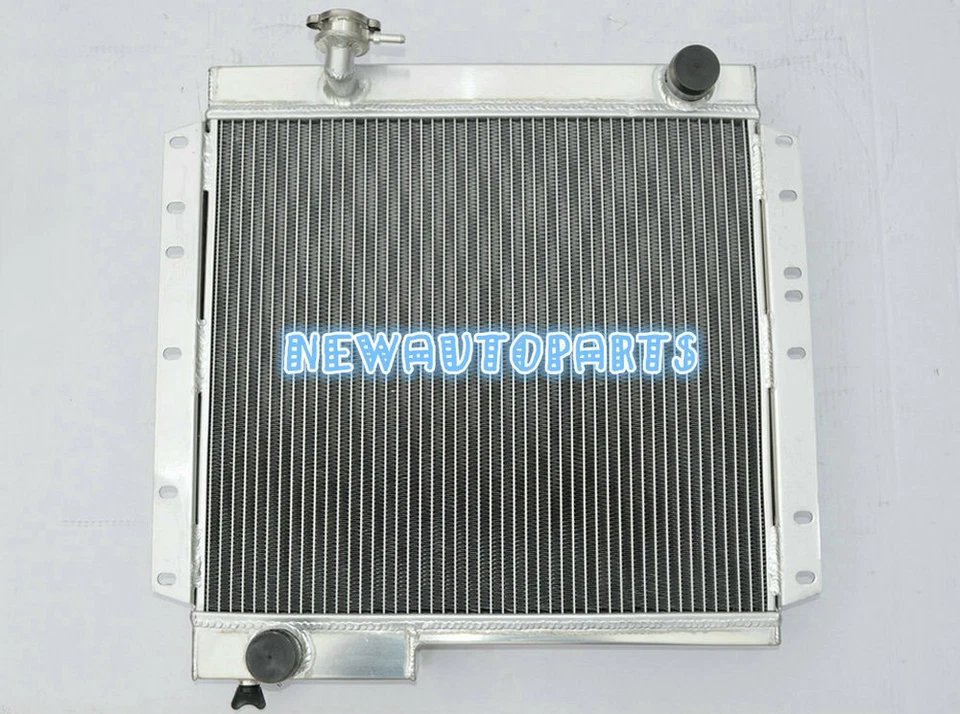 Radiador completo de aluminio de 3 filas + ventilador para Toyota Land Cruiser BJ40 BJ42 manual MT Foto 4 de 4