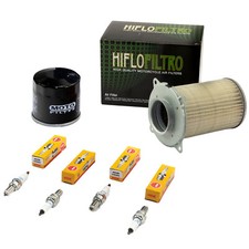 Wartung Set Luftfilter Ölfilter Zündkerzen für Suzuki GSX 750 AE GSX750 1998-03