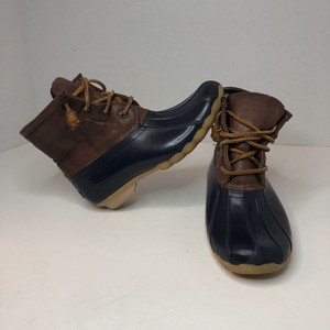 sperry duck boots navy blue
