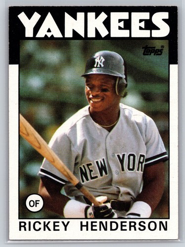 1986 Topps #500 Rickey Henderson New York Yankees