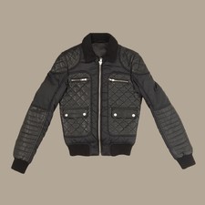 Black Luxury Leather Bomber Jacket