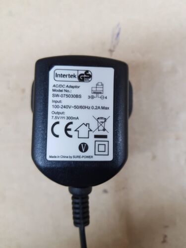 Motorola D411A UK Intertek Adapter Power Supply Adaptor SW-075030BS 7.5V 300ma - Afbeelding 1 van 4