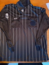 Official Sports Men's Soccer Referee USSF Pro Jersey Shirt Black XX-Large
