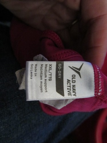 OLD NAVY ACTIVE sports bra size XXL GO-DRY #2 - Picture 2 of 2