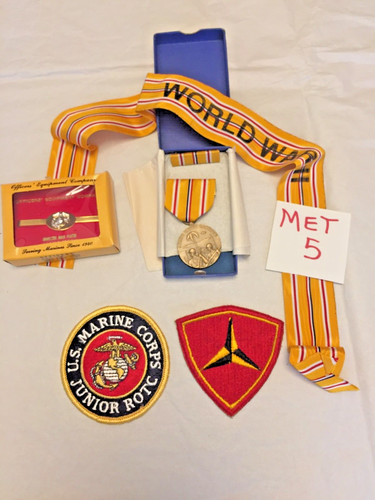 USMC Marines EGA Medal Army Vintage various Military war medals patches # - Picture 8 of 9