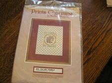 Needles 'N Hoops Prints Charming Counted Cross Stitch Kit 724 MY FAMILY NIP 