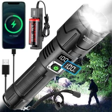 Super Brightest 5000000Lumen LED Flashlight Rechargeable Tactical LED Work Light