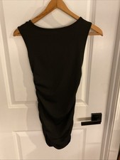 Shein - Sleeveless Ruched Bodycon Stretch Midi Dress - Black - Ladies Sz X-Small