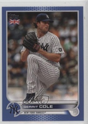 2022 Topps UK Edition Blue 30/75 Gerrit Cole #56 0ww3