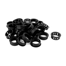 Plastic 30mm Cable Hose Snap Locking Bushing Protective Grommet 30Pcs Black