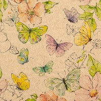 20 Servietten Aus Recycling-Papier Colourful Butterflies Schmetterlinge 33X33Cm